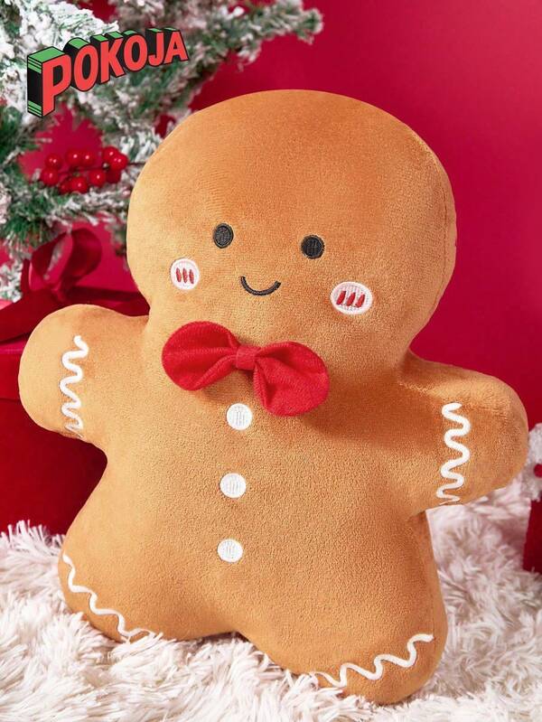 Weihnachts-Lebkuchen Plüsch - Weicher, kuscheliger Körper, leichte Weihnachtsdekoration & Geschenk für Weihnachtsbaum, Plätzchen-Party Dekorationen - Süßer Lebkuchen-Mann Puppe, Lebkuchen Dekorationen für Weihnachten, festliche Akzente für Zuhause