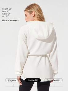 GLOWMODE Softserene 莫代尔休闲 MVP 宽松版型丝滑透气齐臀拉链连帽夹克日常休闲装 - 白色 - 查看 2