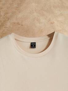 HIMLAND 3件装男士纯色简约针织休闲短袖T恤，适合日常穿着 - 淺灰色 - 查看 3