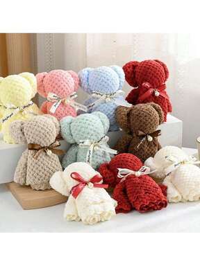 Cute Bear Shaped Towel, Bear Doll Towel, Soft Creative Face Towel, Birthday Gift, Wedding Gifts, Bathroom Decor, Gifts For Party