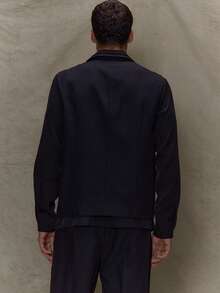 Musero 男士方正修身無袖背心 秋冬春夏剪裁西裝馬甲 - 黑色 - 查看 5