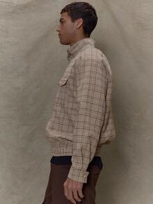 Musero Checkered Long Sleeve Zip Through Funnel Neck Jacket Pocket Button Detailing SPRING SUMMER Wardrobe - Multicolor - View 3