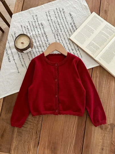 Blossori Young Girls Fitted Round Neck Cardigans, Autumn/Winter