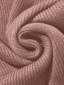 EMERY ROSE Women's Casual Solid Color Fitted Knit Dress, Autumn/Winter