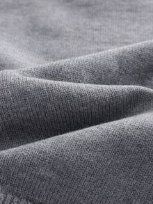 SHEIN Franclia Áo len chui đầu dệt kim cổ polo màu xám mềm mại đa năng thời trang cho nữ - Nhiều màu - Xem 7