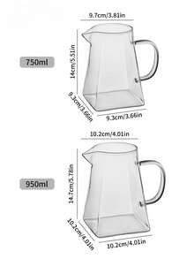 1pc Glass Coffee Pot, Pour Over Coffee Pot, Hand Brew Transparent Sharing Pot Coffee Maker, Household Large Capacity Tea Pot Water Kettle, Coffee Accessories Back To School - Coffee Pot - View 4