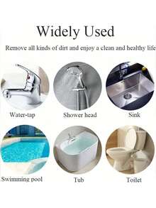 17-Piece Pumice Toilet Brush Set (With Handle) - Bathroom Cleaning Stone For Removing Limescale, Rust Stains, And Dirt From Toilets, Tiles, Sinks, And Bathtubs. Bathroom Cleaning Tool With Ergonomic Handle And Pumice Stone. Bathroom And Toilet Cleaning Brush.