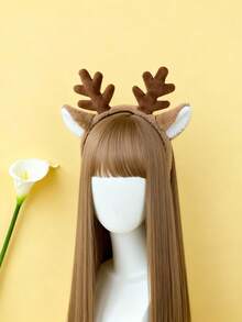 Joivida 1 Pair Cute & Elegant Deer Antler And Reindeer Ear Headband, Christmas Snowflake Reindeer Headband, Adorable Deer Horn Headband, Best Choice For Christmas And Gifts,Fall,Hair,Hair Accessories,Hair Accessories For Women,Travel,Hair Accessories,Accessories Women,Hair Accessory,Hair Accessories Women,Hair Tools,Hair Stuff,Stuff,Beauty Accessories - Multicolor - View 6