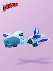 POKOJA LAND 意大利 Brainrot 毛绒玩具，Bombardiro Crocodilo 毛绒玩具，柔软可爱的毛绒动物造型毛绒玩具，适合儿童和成人 - 彩色 - 查看 1