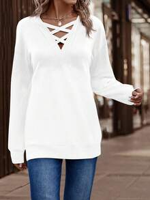 SHEIN LUNE Women Sweatshirts - Multicolor - View 3