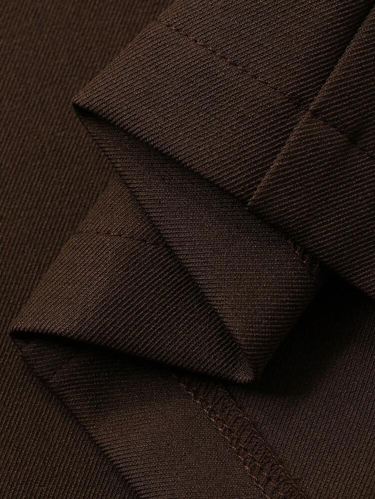 Women's Elegant Wide Leg Pants, Loose Solid Color Trousers For Autumn/Winter Business Attire