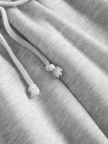 Tseoso 休闲宽松口袋纯色针织女裤 - 灰色 - 查看 8