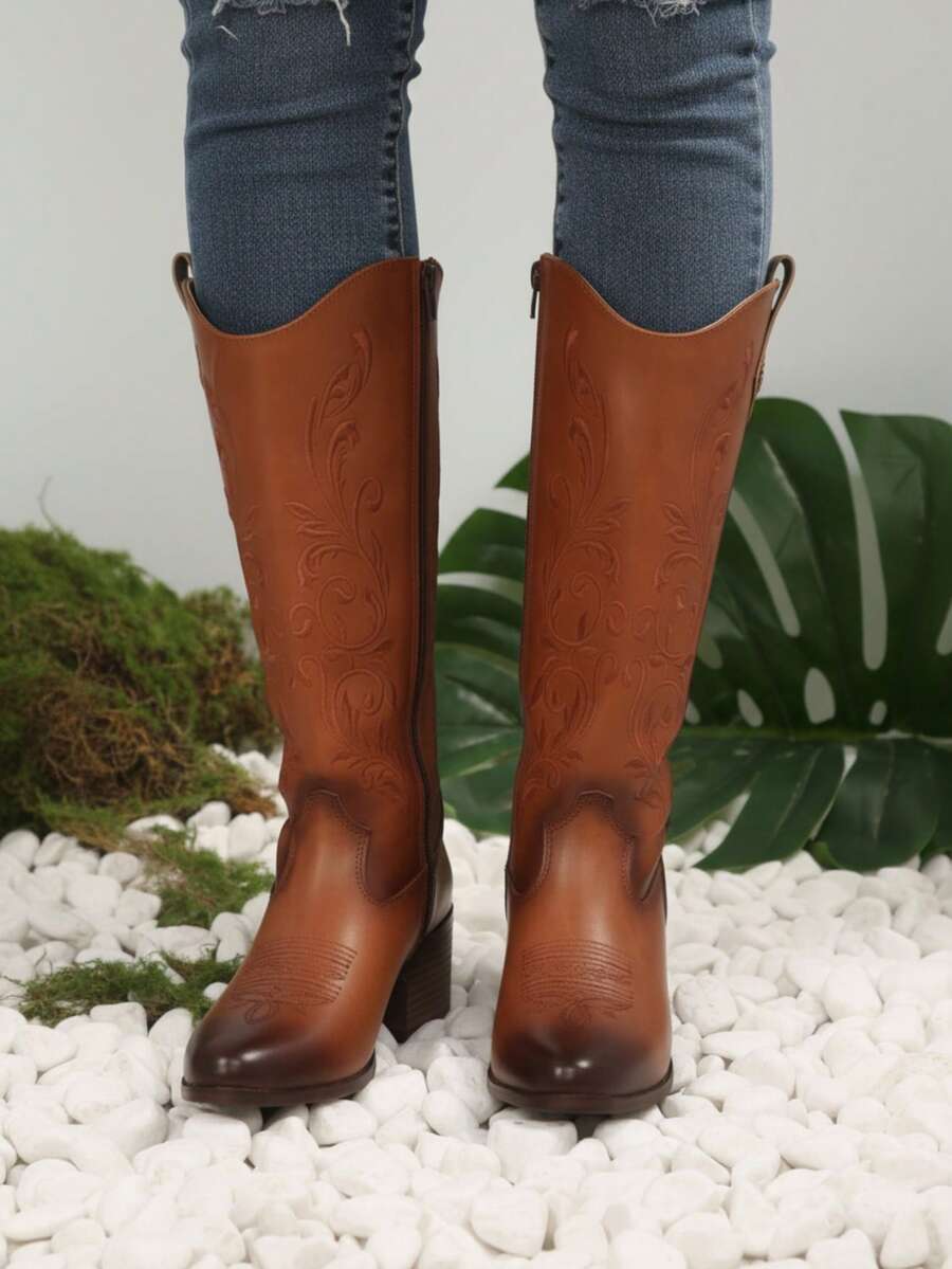 Women Equestrian Boots - Brown - View 1