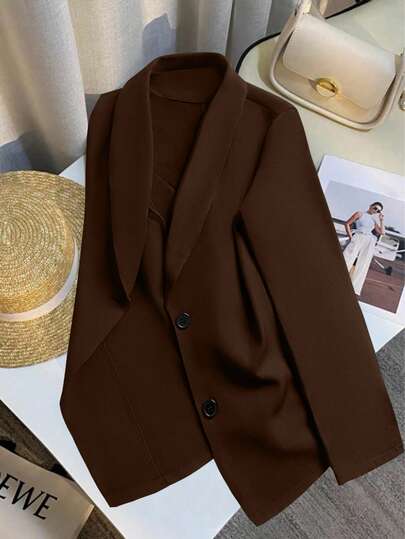 Franclia Blazer ajusté noir à manches longues sexy pour femmes, hiver