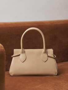 SHECARRY Women's Fashion Minimalist Commuter Handbag For Daily Use - Apricot - View 1