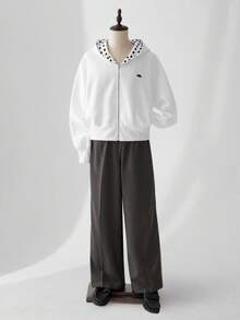 ESTAVOR Pantaloni casual larghi da uomo con vita elastica e strisce laterali - Grigio Scuro - Visualizzare 2