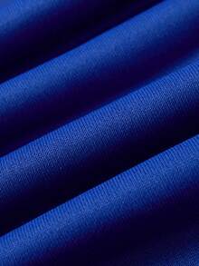 BATMAN X SHEIN 男童动漫英雄人物及字母图案宽松落肩卫衣，秋冬款 - 藍色 - 查看 7