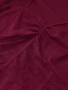 Váy Vibekara cỡ lớn gợi cảm cho nữ, dáng chữ A, tay dài, xếp ly, cổ điển, lãng mạn, ôm sát, tối giản, thích hợp mặc hàng ngày, đi học lại, sinh nhật, tiệc tùng, khách dự tiệc cưới, tiệc cocktail - Màu Đỏ Sâu - Xem 7