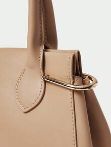 SHECARRY Women's Fashion Minimalist Commuter Handbag For Daily Use - Apricot - View 5