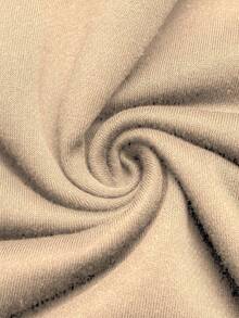 GlowEve 女式休闲抽绳连帽花卉装饰运动衫，秋冬 - 卡其色 - 查看 6