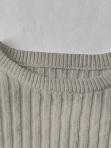 Franclia Damen eleganter gestrickter Pullover, lässig & vielseitig, romantischer französischer Stil, Herbst/Winter