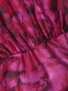 Sweetra Women's Elegant Floral Print Halter Mini Dress, Summer