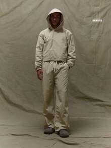 Musero Pantalón holgado y suelto con cintura elástica y cordón, para otoño e invierno - Gris - Ver 1