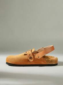 Solecia Women's Thick Sole Slip-On Mule Shoes, Closed Toe, Spring/Autumn For Christmas - Yellow - View 3
