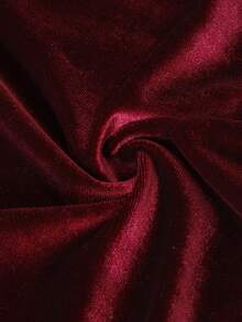 Sparklyn Vestido de fiesta de Navidad para niña preadolescente con dobladillo de paraguas esponjoso de parches, para otoño/invierno - Burdeos - Ver 5