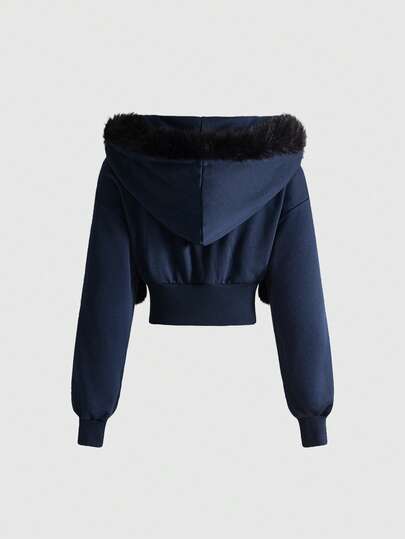 Grunge Punk Sweat-shirt à capuche ajusté imprimé léopard de la sous-culture Y2K, Sweat-shirt pour femmes rétro avec imprimé de vigne et ornements de strass