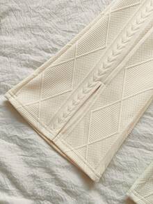 SHEIN Vintaside Kids 2pcs/Set Tween GirlsSpring/Autumn Long Sleeve Hooded Jacket + Matching Pants Suit, Fashionable Casual Outfit For Daily Wear - Khaki - View 6