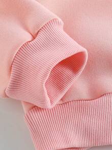 少女杏色休闲运动两件套运动服套装，春秋季