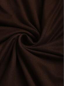 SHEIN Tall Sexy Fitted Square Neck Bodysuit For Women, Coffee Color, Long Sleeve, Spring/Autumn - Coffee Brown - View 6