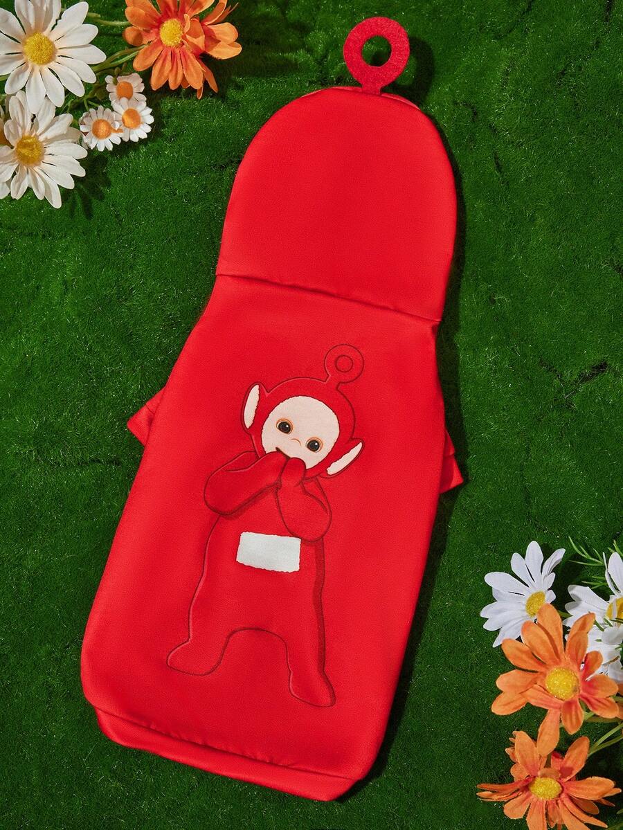 Teletubbies X SHEIN 1 Cute Cartoon Print Pet Hooded Sweatshirt, Tinky Winky, Dipsy, Laa-Laa, Po, Cosplay Cat Clothes, Dog Clothes, Size XXS-XXXXL, Extra Small, Extra Large