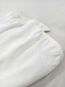 INAWLY Women Casual Minimalist Sexy Romantic Bandeau Top - White - View 3