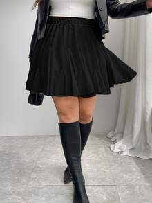 Firerie 大码女式情人节白色荷叶边下摆迷你裙、高腰百褶裙、性感芭蕾短裙、派对装、街头服饰、夏/秋季女式裙子、白色裙子、白色迷你裙。 - 黑色 - 查看 2