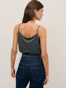 Nöista Strappy Top With Eyelet Detailing Along The Neckline - Dark Grey - View 2