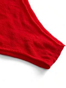 ChaseTheNight 3pcs/Set Women's Sexy Lingerie Bodystocking, Hollow Fishnet Design, Christmas