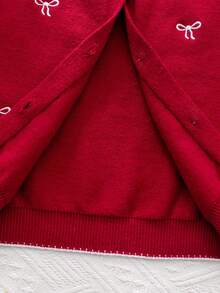 Genkimix Kids 年轻女孩可爱彼得潘领针织开衫毛衣外套，长袖