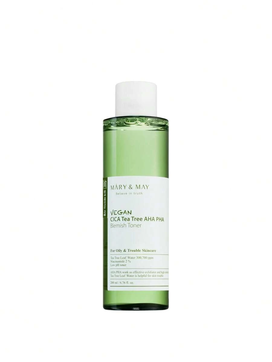 Mary&May Vegan CICA Tea Tree AHA PHA Blemish Toner 200 Ml - Multicolor - View 1