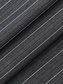 女士条纹蕾丝系带裤，秋冬商务休闲装 - 深灰色 - 查看 10