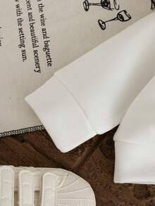 2 件套年轻女孩秋季长袖运动衫和破洞阔腿牛仔裤休闲装，时尚街头服饰 - 彩色 - 查看 8