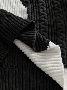 AXEPEAK Men's Autumn/Winter Fashion Color Block Patchwork Sweater - Multicolor - View 10