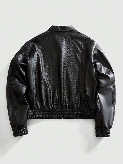 Street Life Veste en PU à motif crocodile pour homme, style urbain