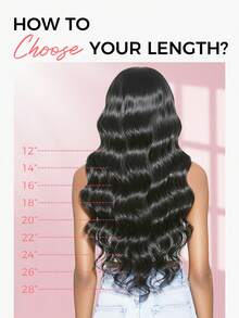 SMART&MATCH 1Pc Body Wave Chocolate Brown Clip In Hair Extensions With 8 Pcs Clip In Hair Extensions Virgin Human Hair Clip In Natural Black Wavy Double Weft Hair Weaves - S2 - View 7