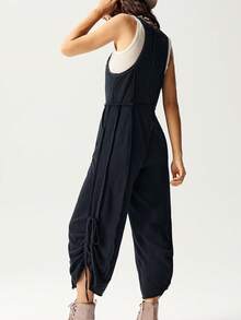 Bohemela 女式休闲纯色针织连体裤 - 黑色 - 查看 10