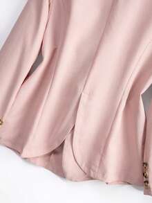 GlowEve CURVE 加大码梭织西装常规款两件套 - 粉色 - 查看 14