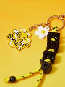 LOONEY TUNES X SHEIN Móc khóa kim loại xoay được - Nhiều màu - Xem 3