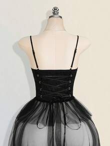 SHEIN ICON Women' S Jacquard Camisole Top, Sexy Palace Style Suitable For Party And Gathering Red Corset Dress Red Tulle Dress High Low Dress Corset Top Red Party Dress Fall Women Clothes Wedding Guest Dress Women