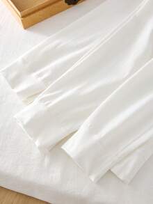 3pcs/Pack Teen Boys' Solid White Basic Casual Soft Cotton Thermal Underwear Bottoms - Multicolor - View 3